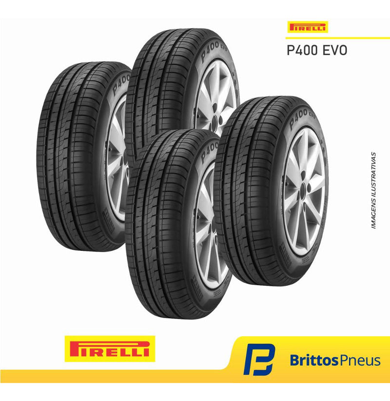 Kit 4 Pneus Pirelli Aro 16 P400 Evo 205/55 R16 91v